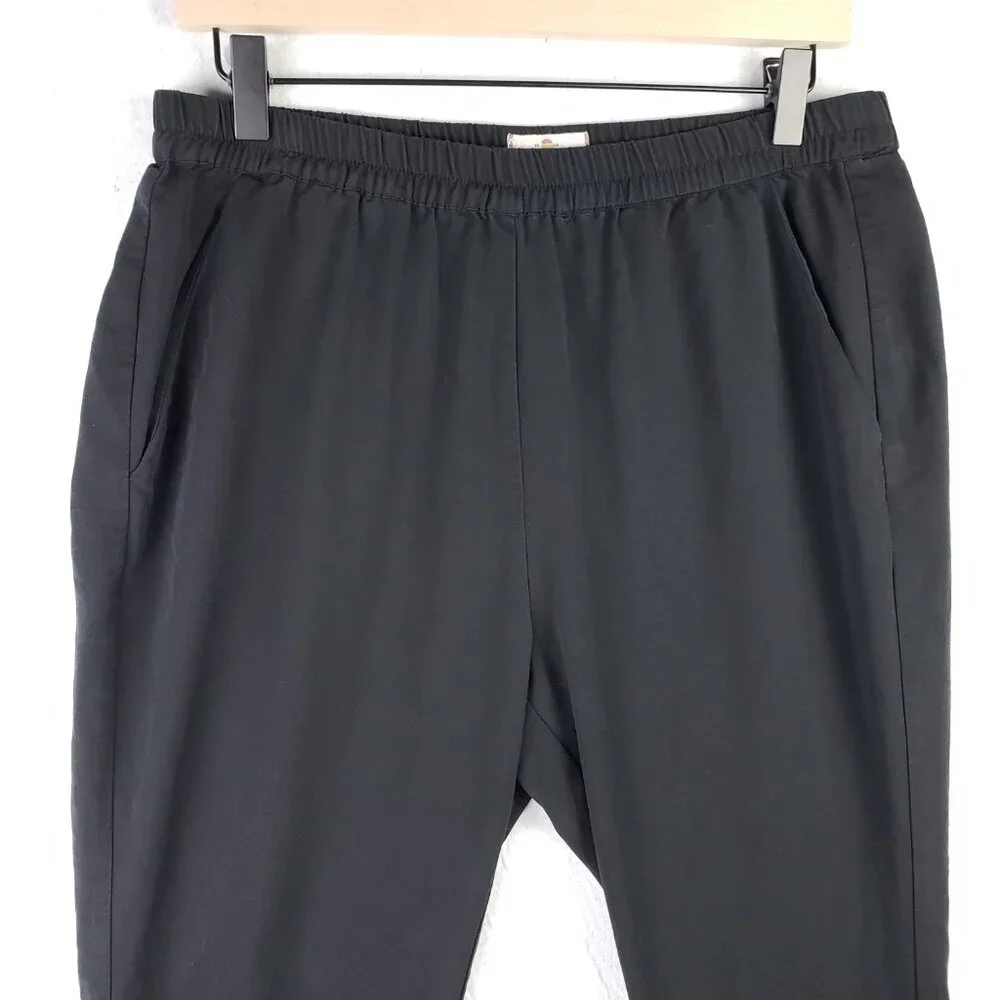Marine Layer Allison Pants Trousers Black size L Minimalist Casual Sustainable - Picture 5 of 13